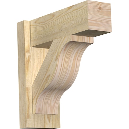 Ekena Millwork Funston Block Rough Sawn Outlooker, Douglas Fir, 6"W x 16"D x 16"H OUT06X16X16FST05RDF